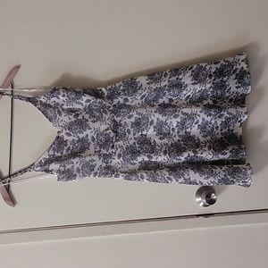 Blue and White Floral ANGL Dress (S)